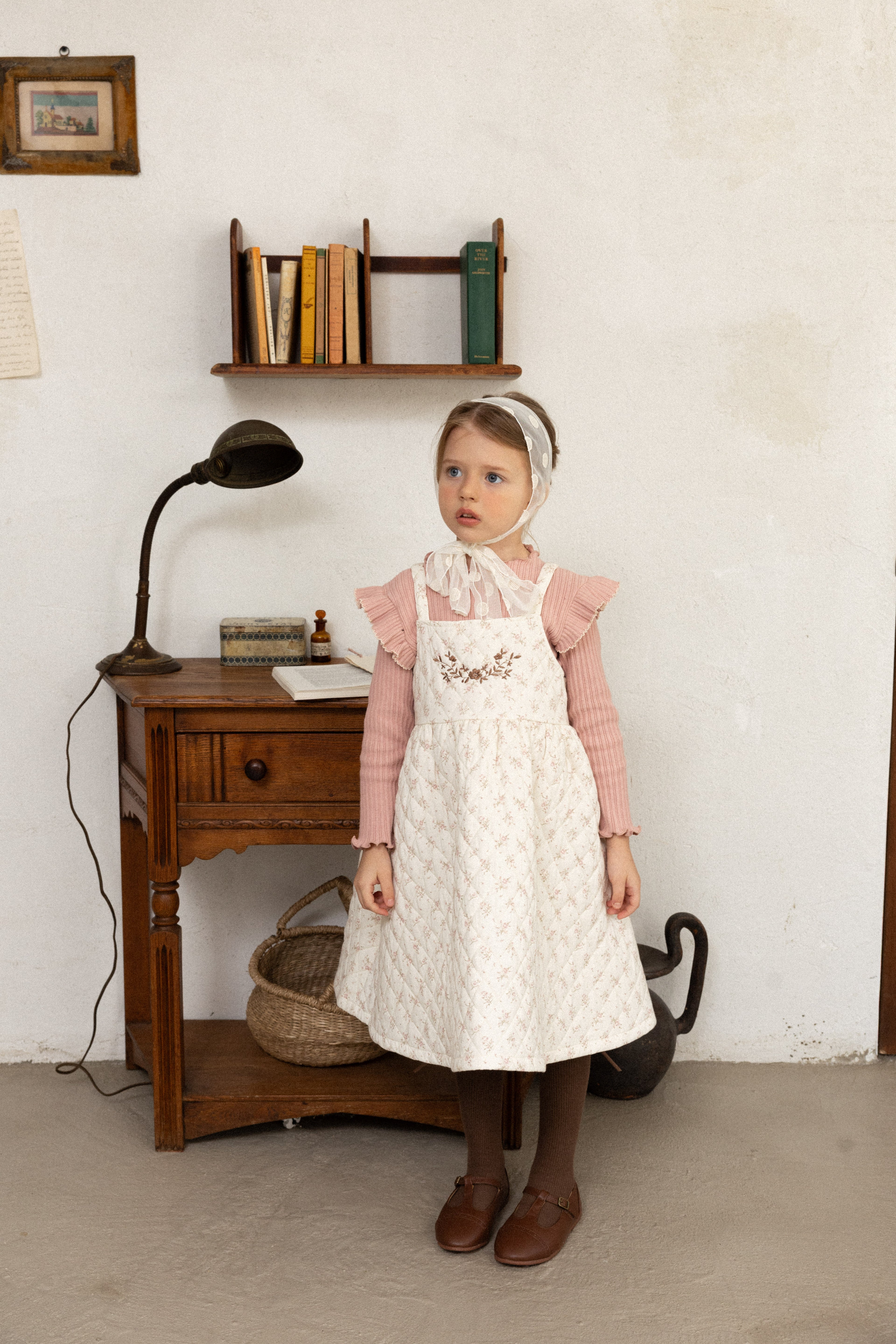 Mary T-Shirt for Girls | Soft Ribbed Top | Made in Korea | KOMOÉ Kidswear