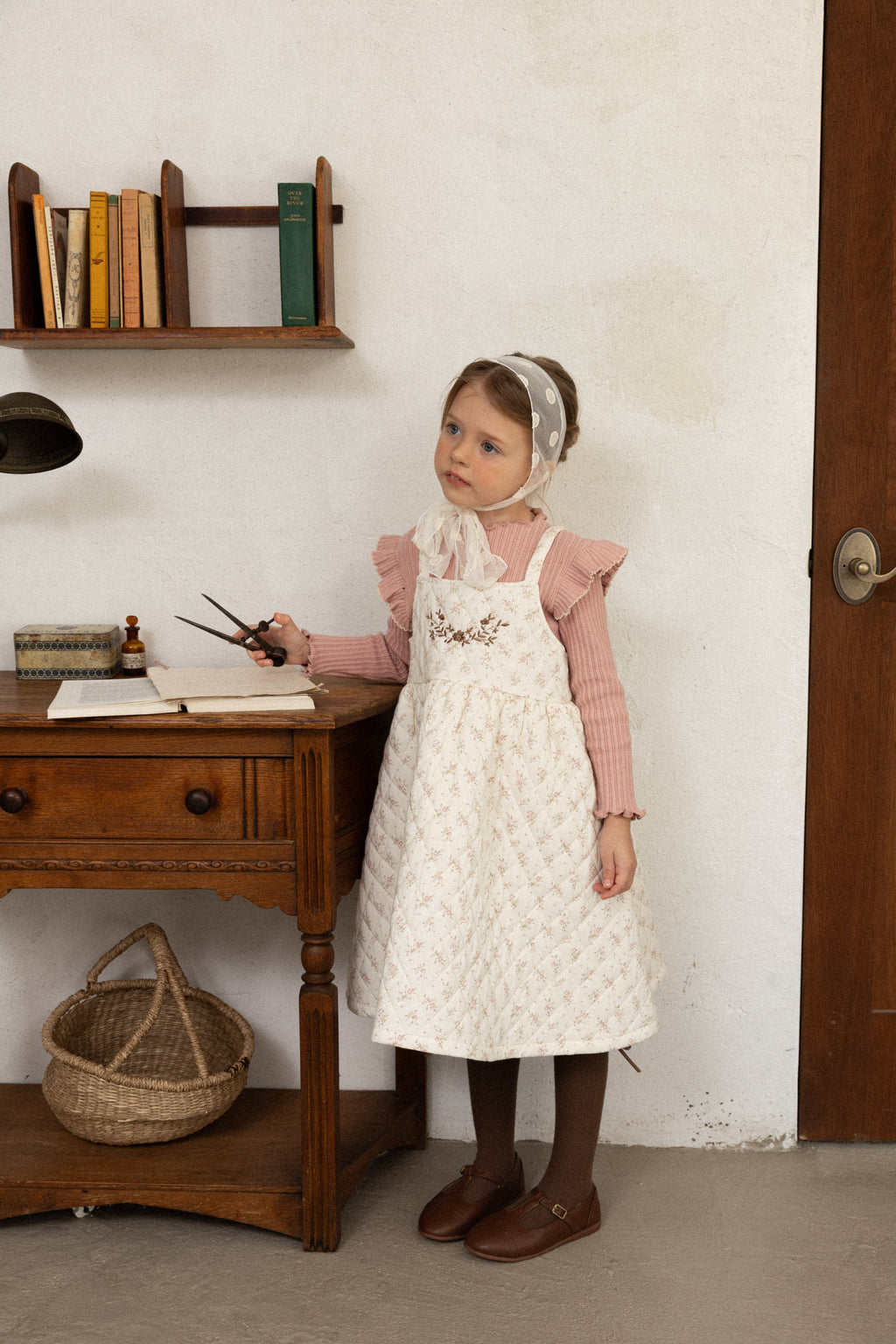 Mary T-Shirt for Girls | Soft Ribbed Top | Made in Korea | KOMOÉ Kidswear