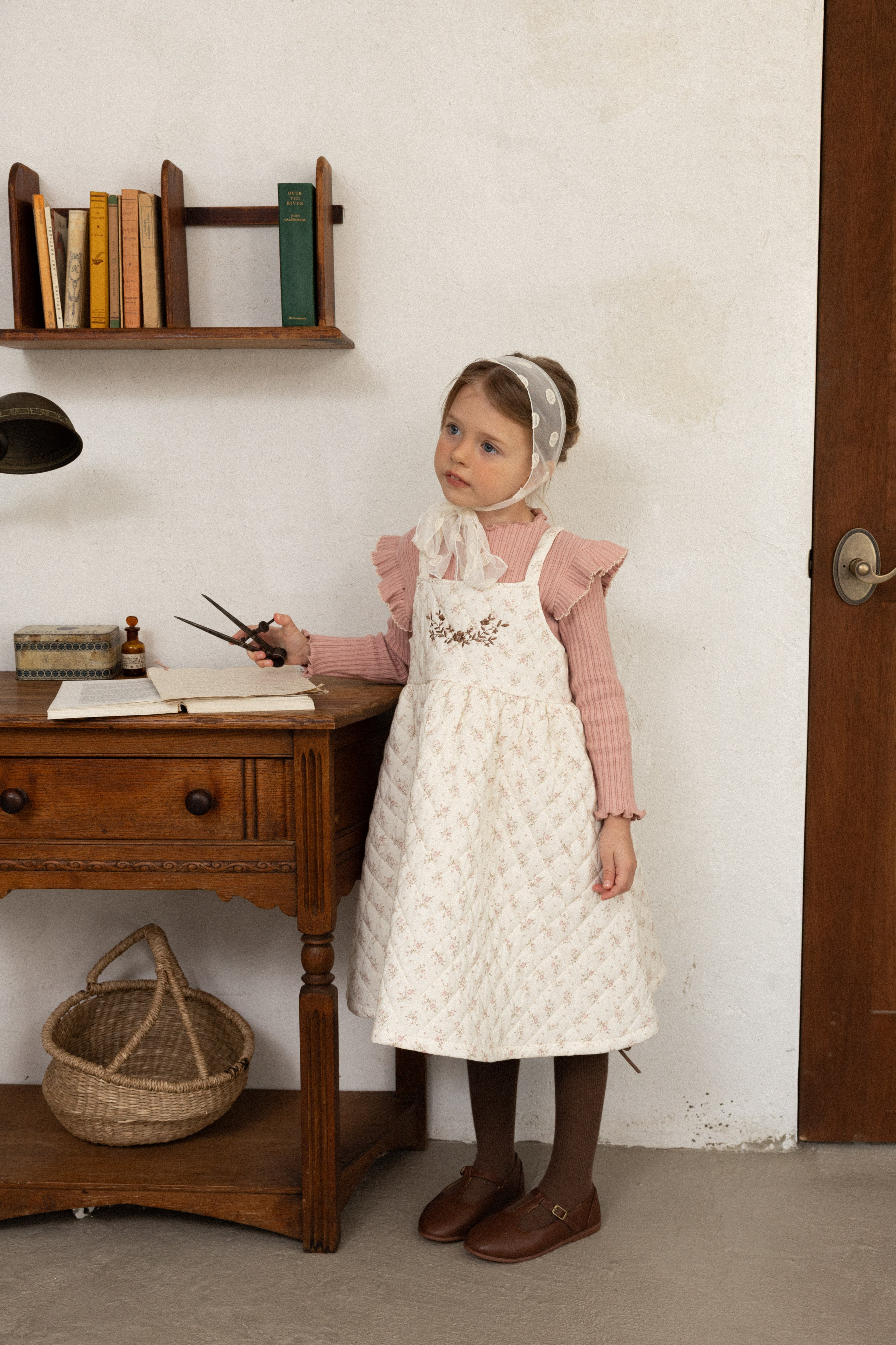 Mary T-Shirt for Girls | Soft Ribbed Top | Made in Korea | KOMOÉ Kidswear