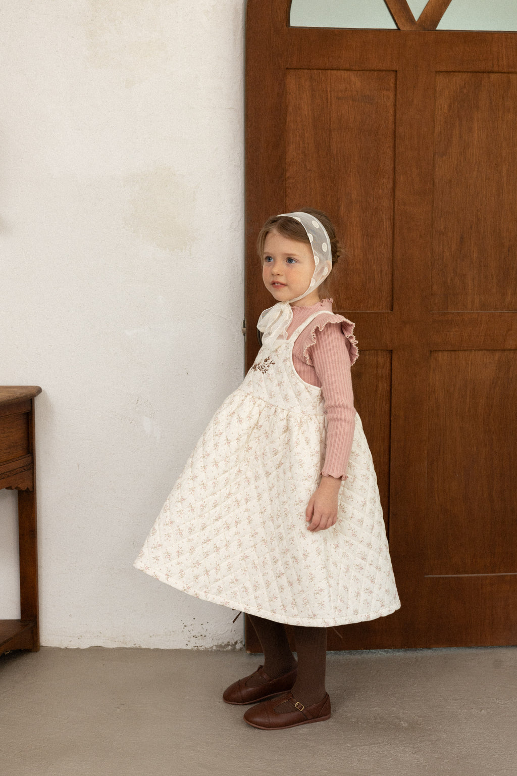 Mary T-Shirt for Girls | Soft Ribbed Top | Made in Korea | KOMOÉ Kidswear