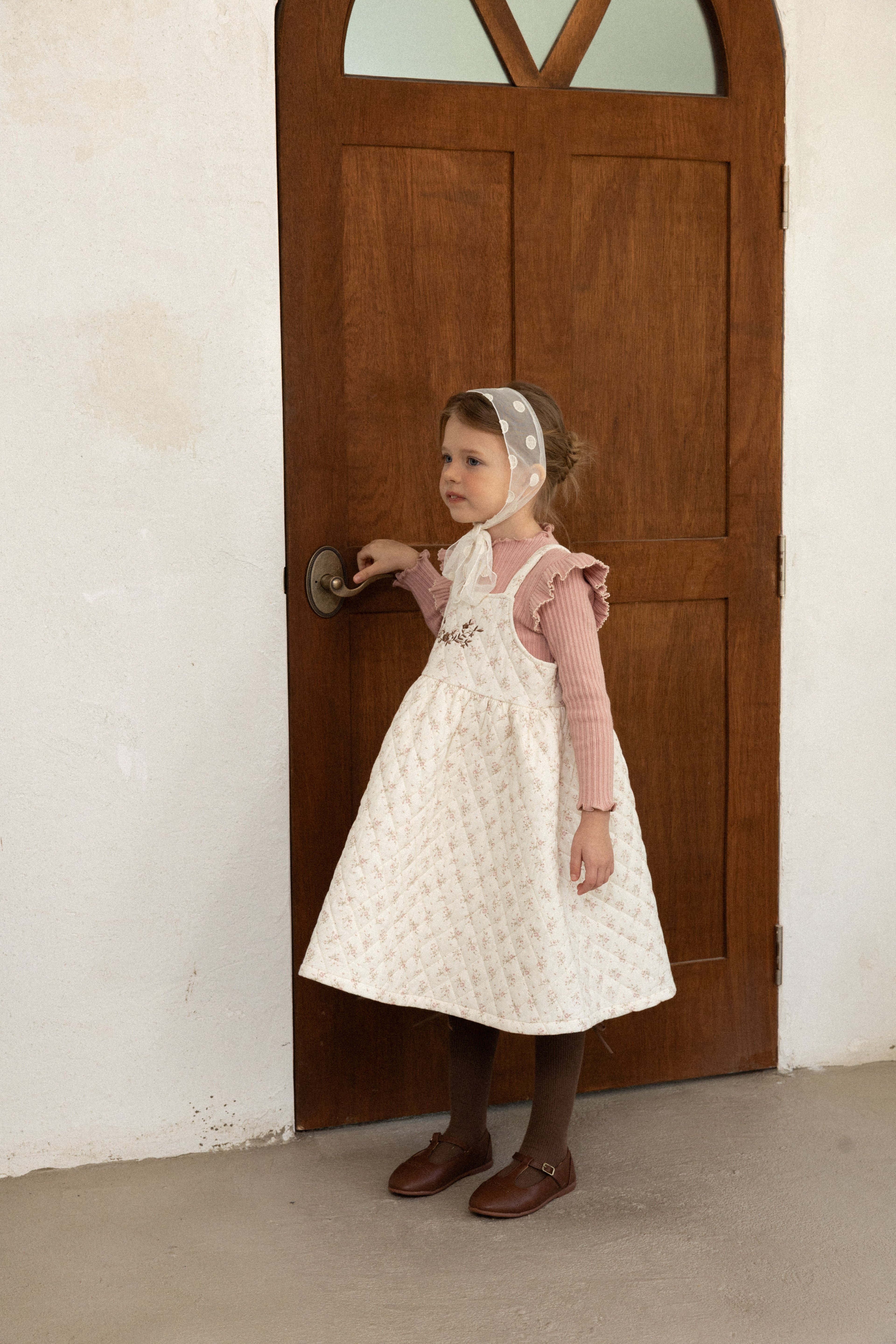 Mary T-Shirt for Girls | Soft Ribbed Top | Made in Korea | KOMOÉ Kidswear