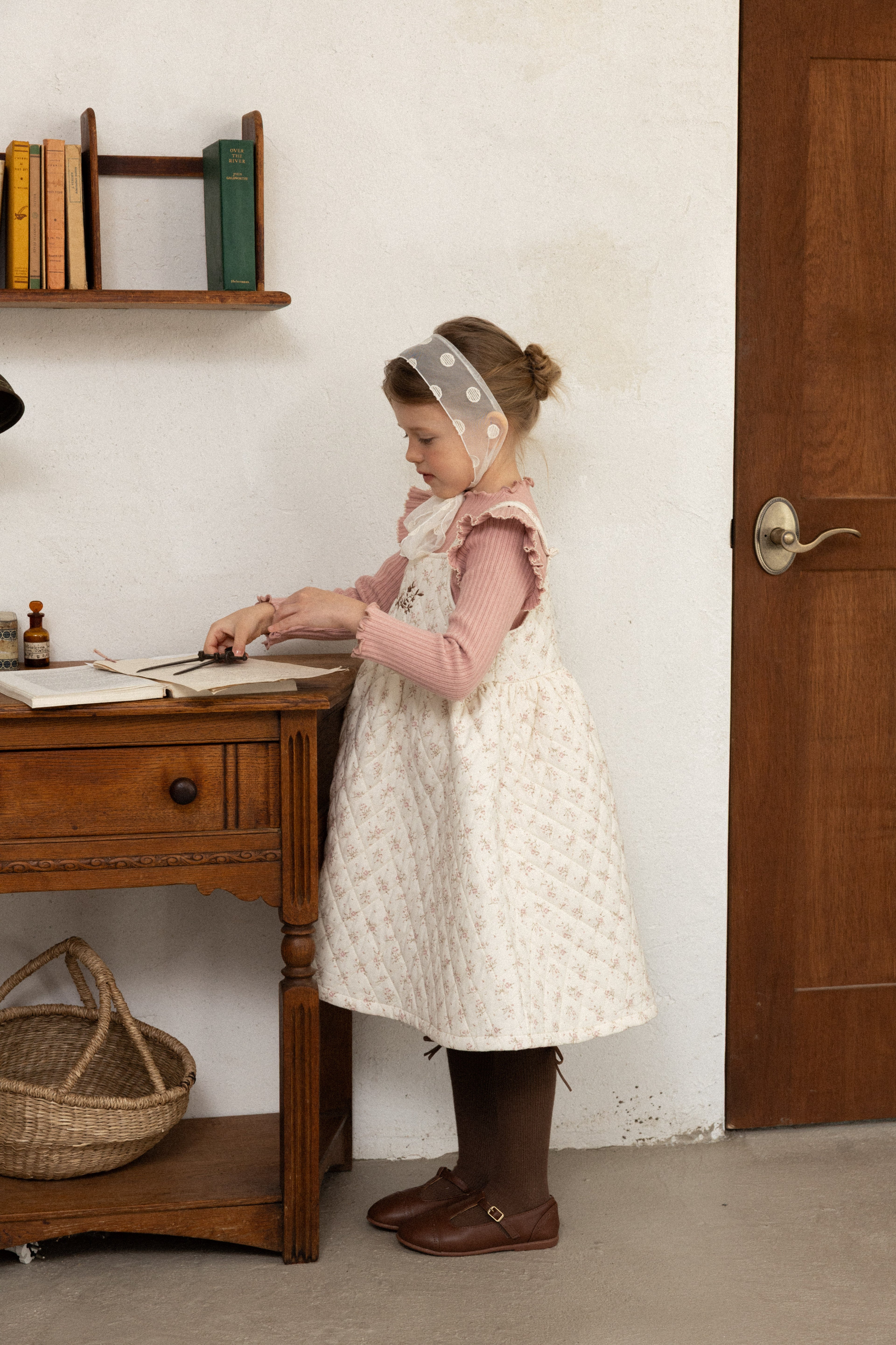 Mary T-Shirt for Girls | Soft Ribbed Top | Made in Korea | KOMOÉ Kidswear