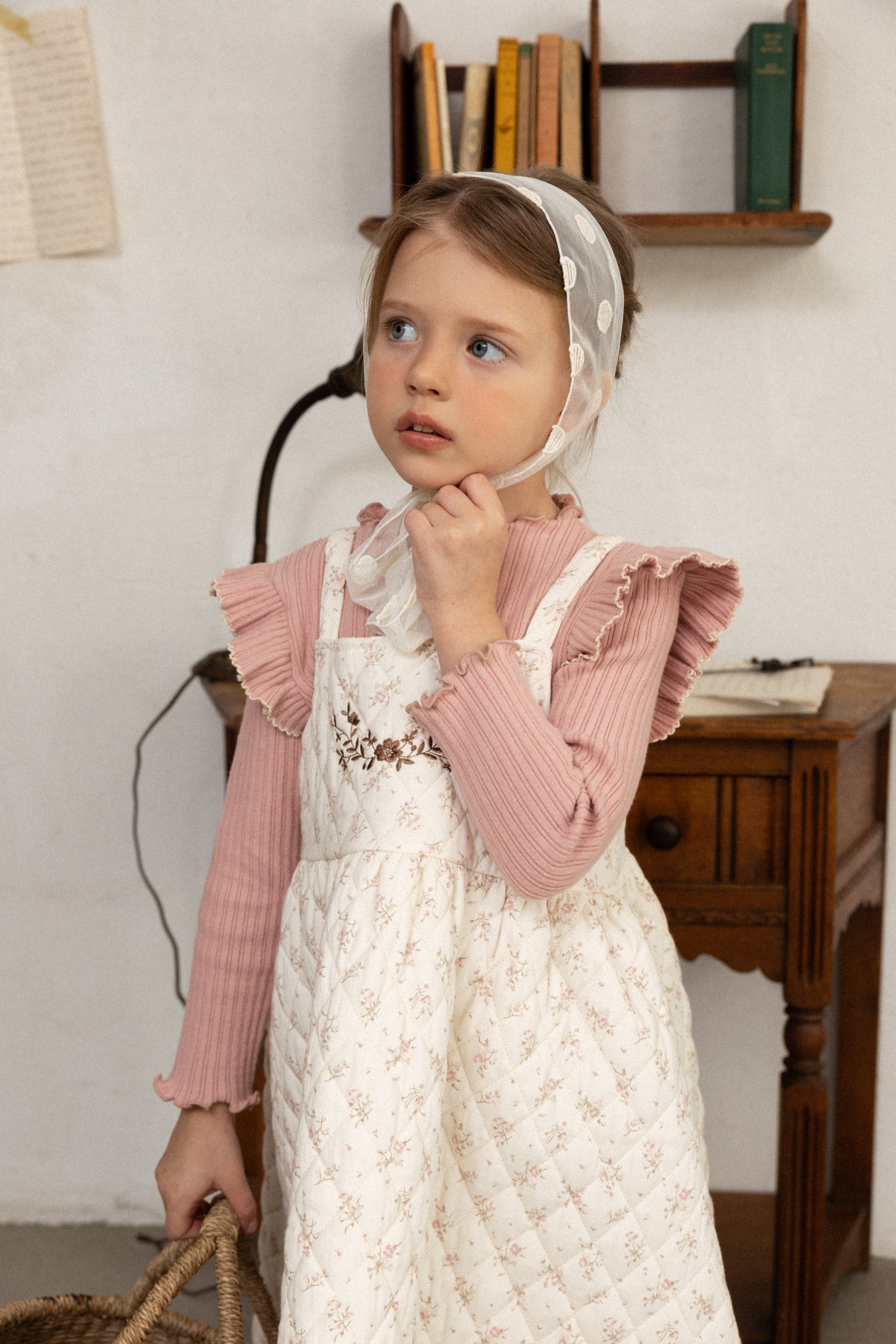 Mary T-Shirt for Girls | Soft Ribbed Top | Made in Korea | KOMOÉ Kidswear