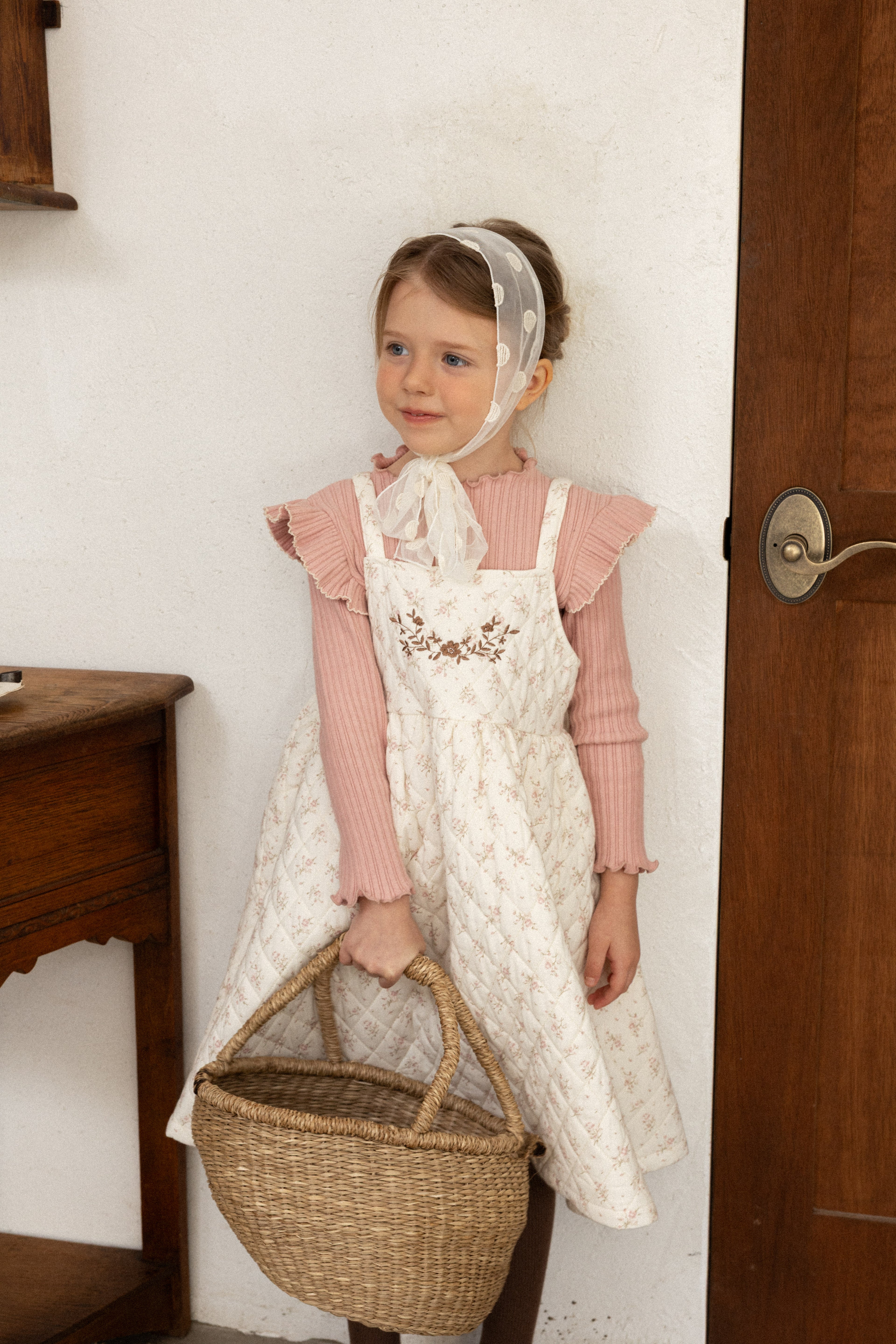 Mary T-Shirt for Girls | Soft Ribbed Top | Made in Korea | KOMOÉ Kidswear