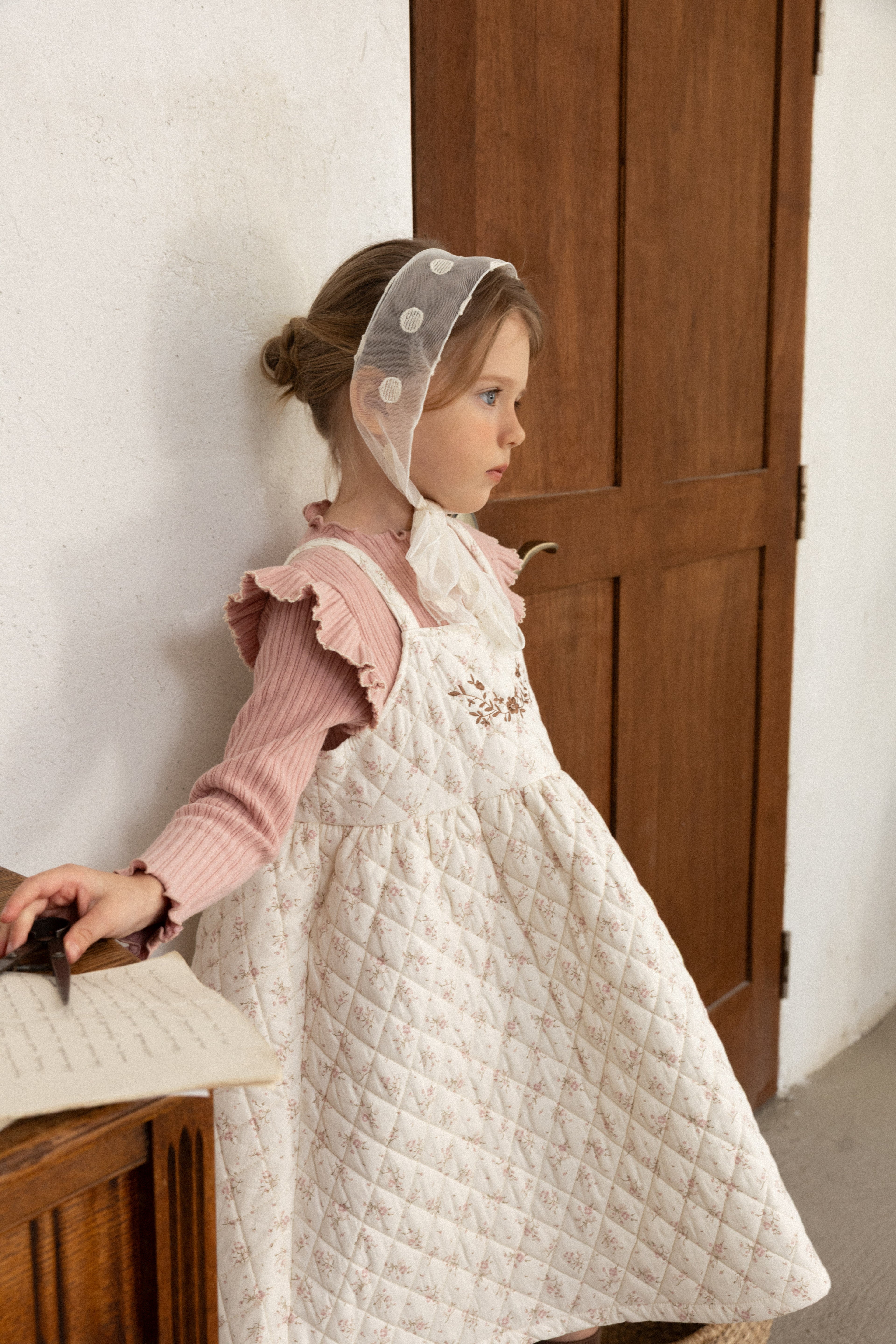 Mary T-Shirt for Girls | Soft Ribbed Top | Made in Korea | KOMOÉ Kidswear