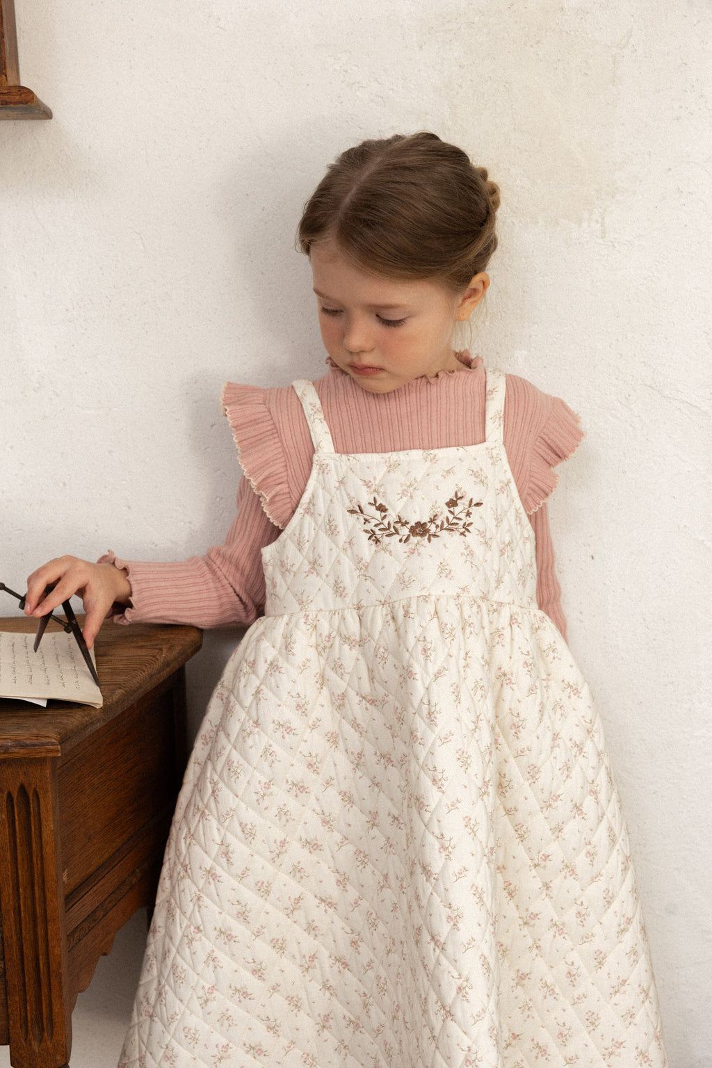 Mary T-Shirt for Girls | Soft Ribbed Top | Made in Korea | KOMOÉ Kidswear