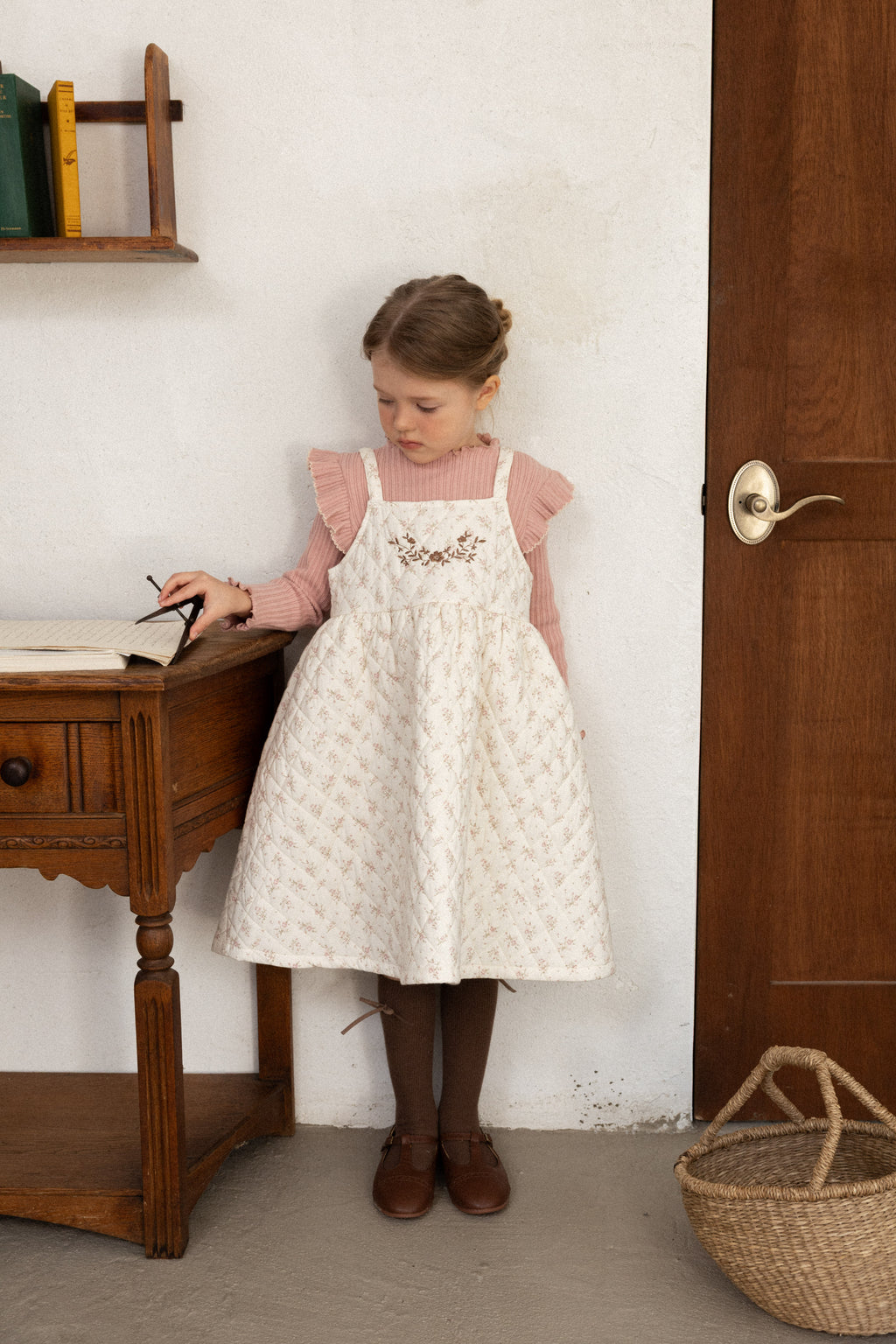 Mary T-Shirt for Girls | Soft Ribbed Top | Made in Korea | KOMOÉ Kidswear