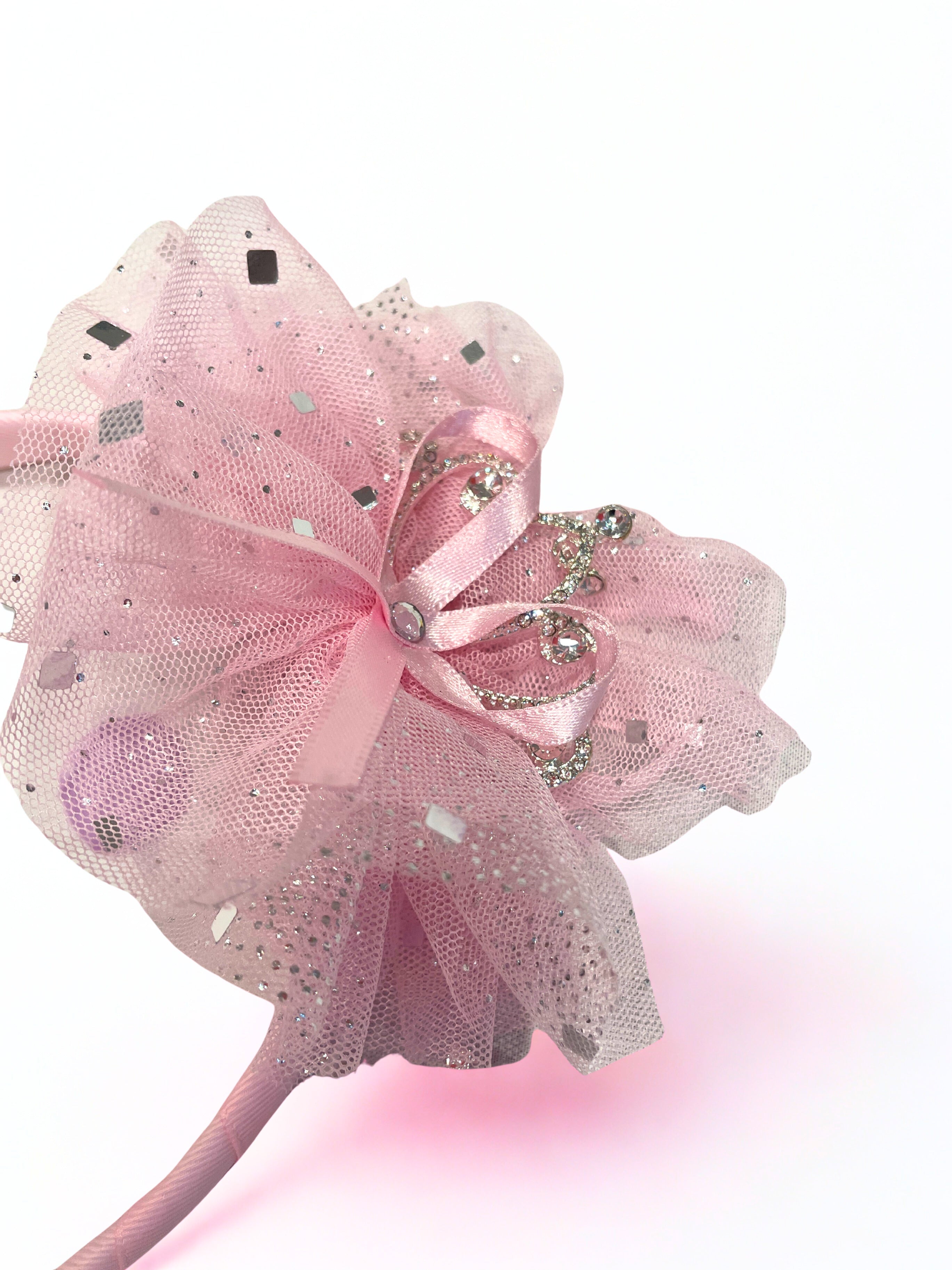 Pearl Drop Ribbon Headband for Girls | Luxury Korean Hair Accessory (3–8Y)