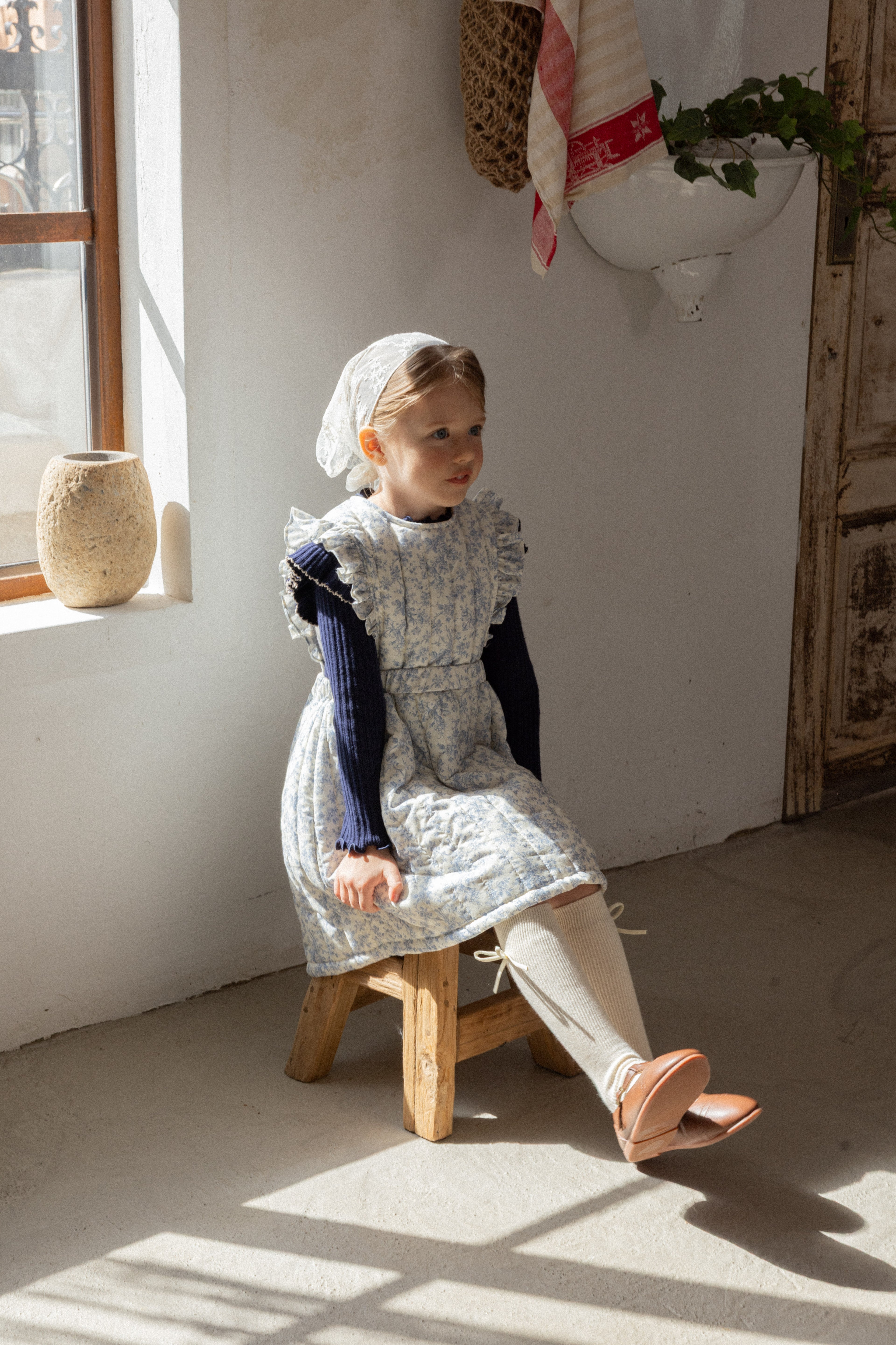 Iris Padded Dress for Girls | Soft Quilted Dress | Made in Korea | KOMOÉ Kidswear