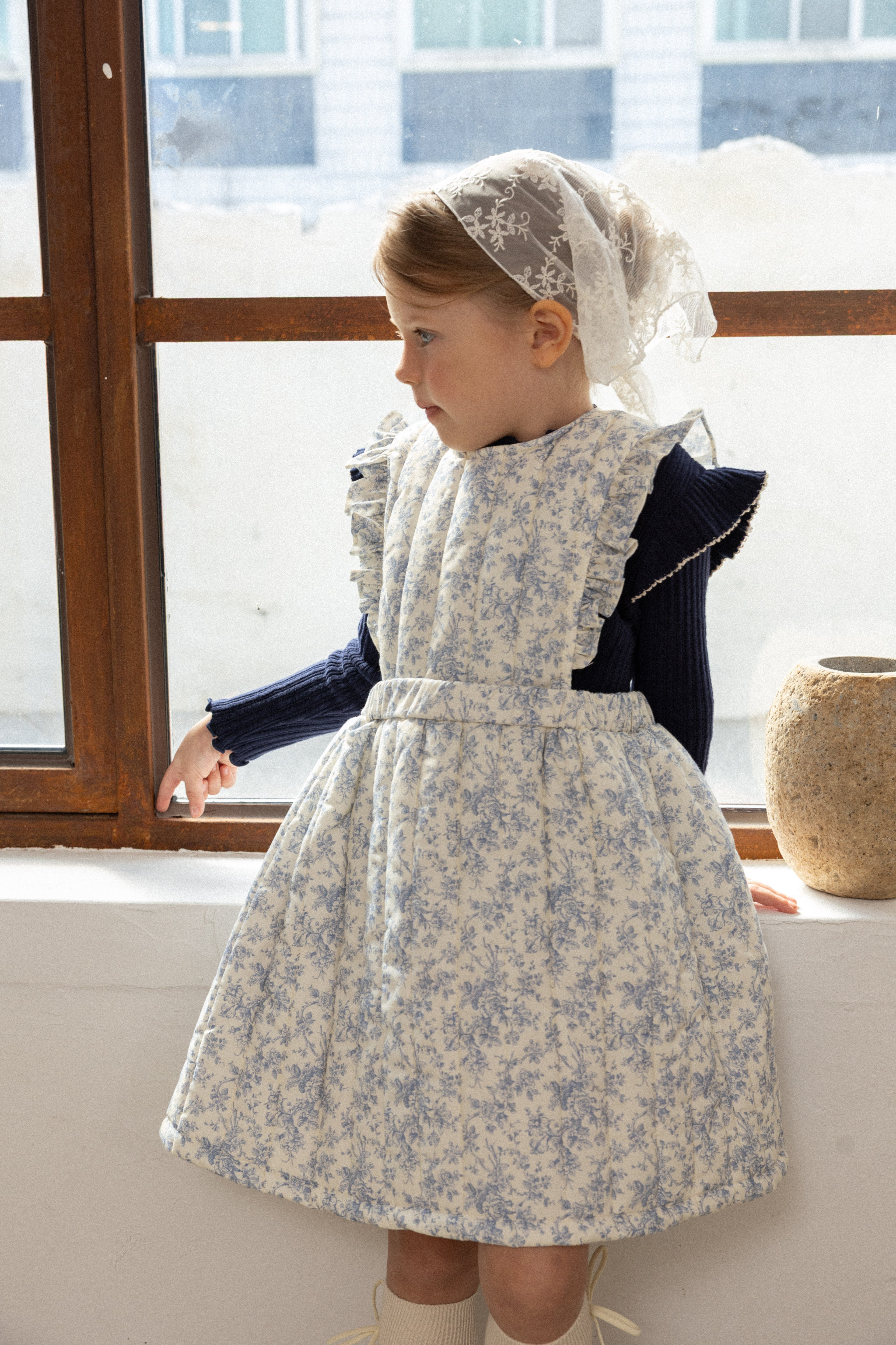 Iris Padded Dress for Girls | Soft Quilted Dress | Made in Korea | KOMOÉ Kidswear