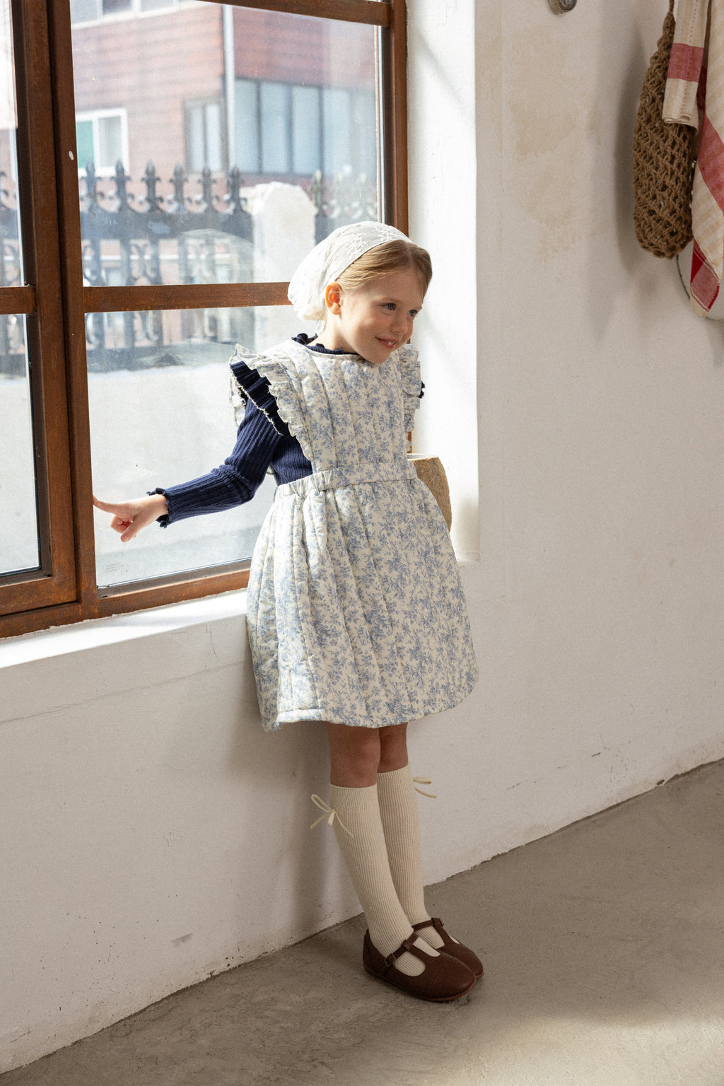 Iris Padded Dress for Girls | Soft Quilted Dress | Made in Korea | KOMOÉ Kidswear