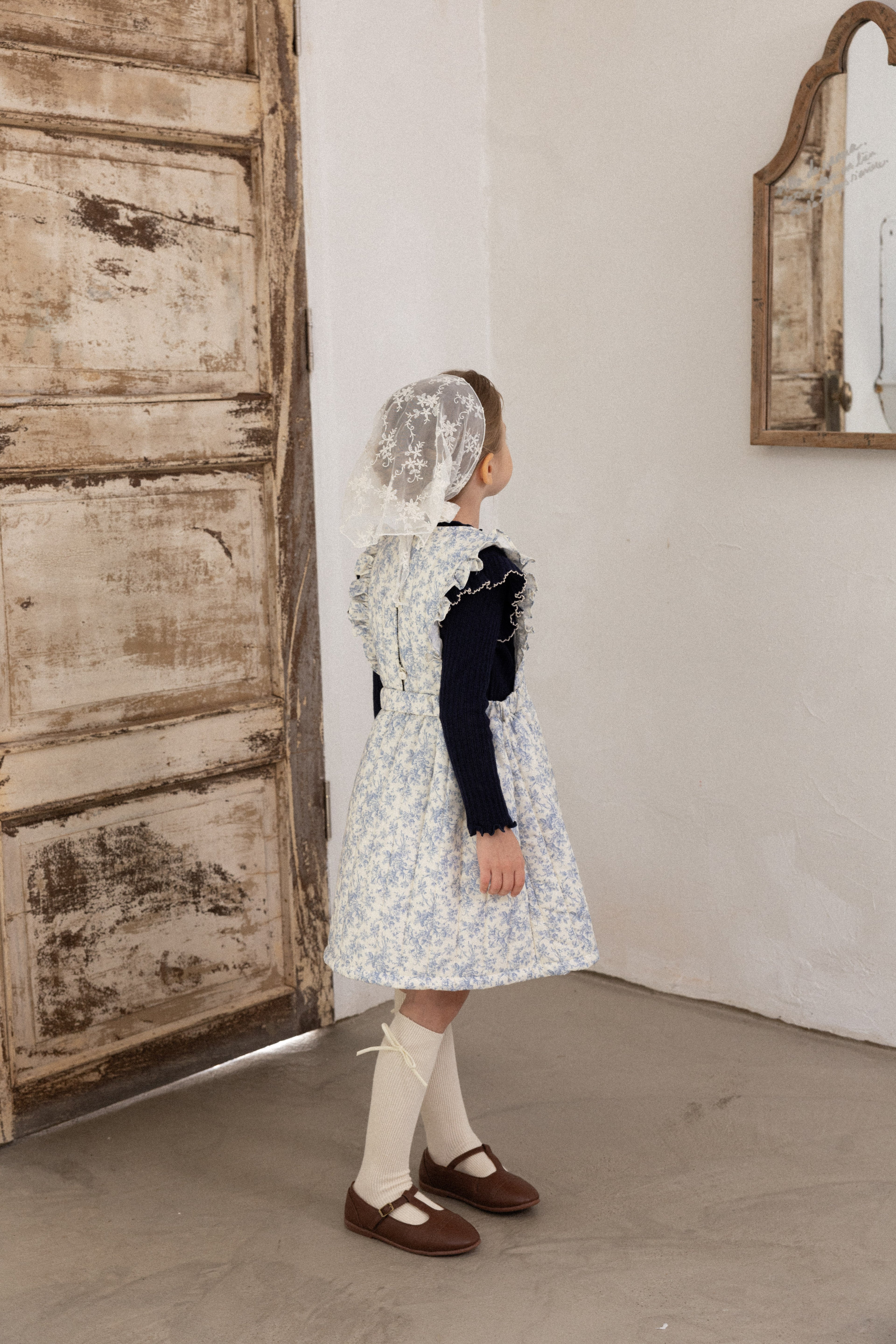 Iris Padded Dress for Girls | Soft Quilted Dress | Made in Korea | KOMOÉ Kidswear