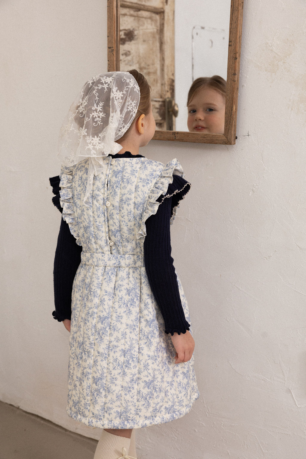 Iris Padded Dress for Girls | Soft Quilted Dress | Made in Korea | KOMOÉ Kidswear