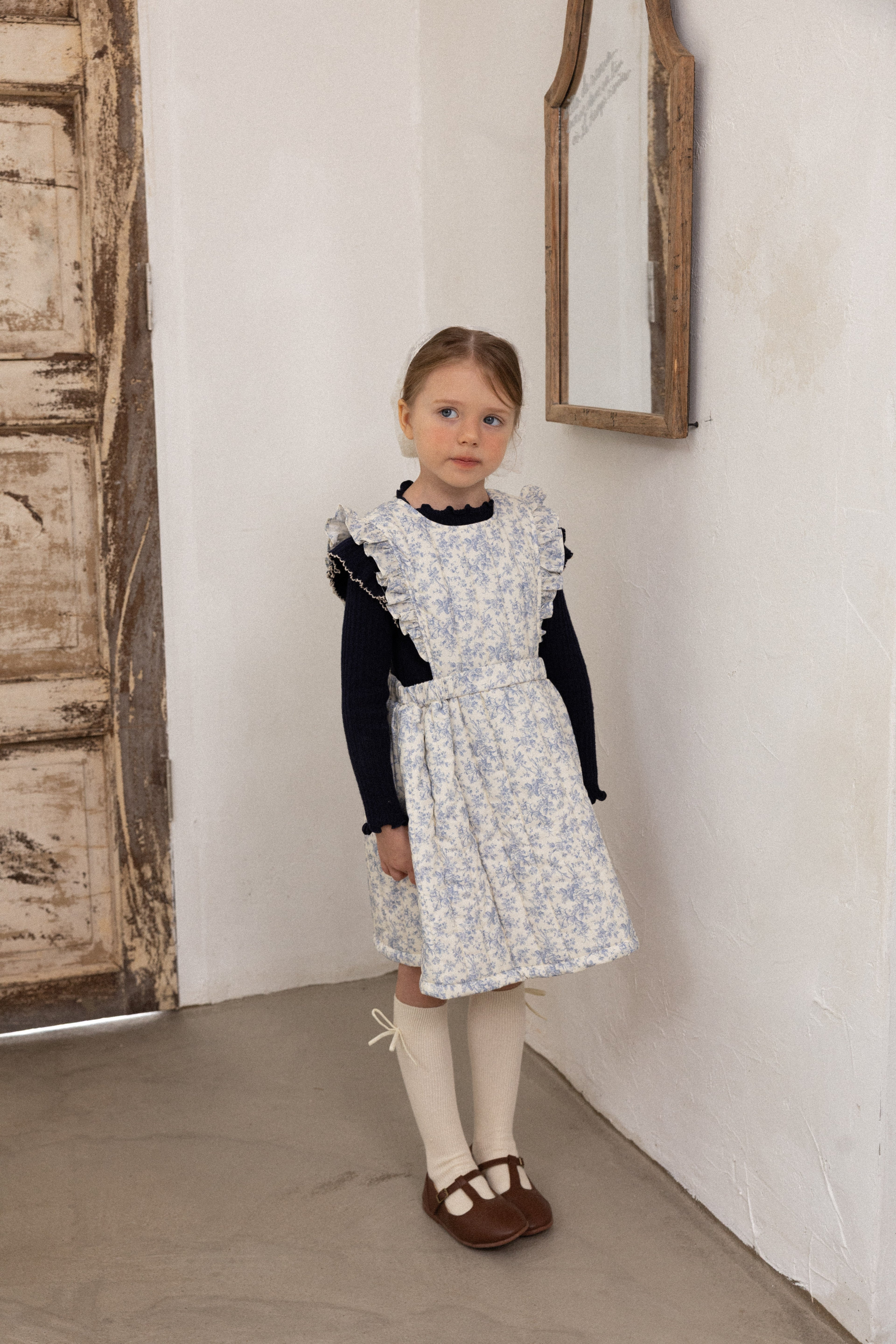 Iris Padded Dress for Girls | Soft Quilted Dress | Made in Korea | KOMOÉ Kidswear
