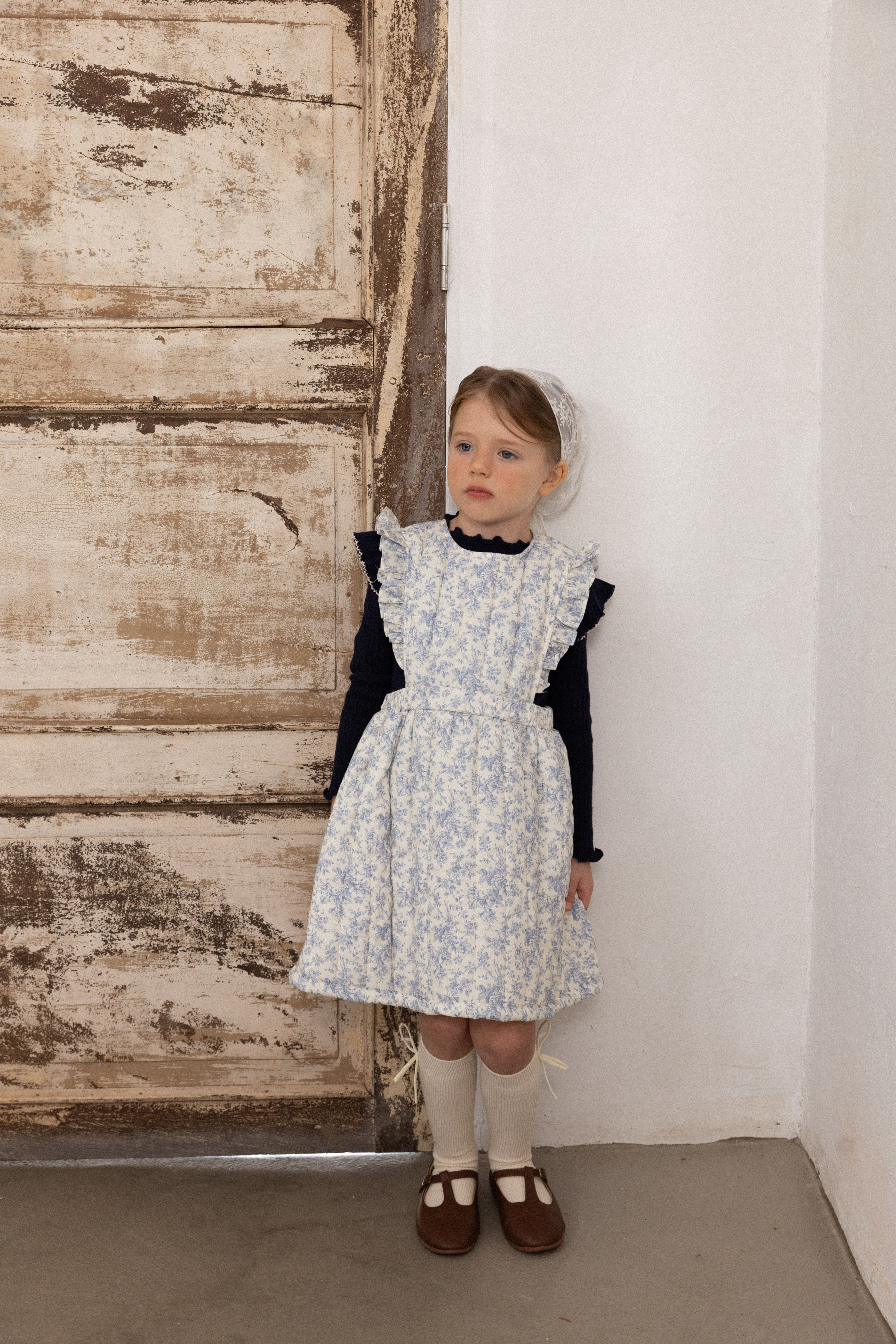 Iris Padded Dress for Girls | Soft Quilted Dress | Made in Korea | KOMOÉ Kidswear