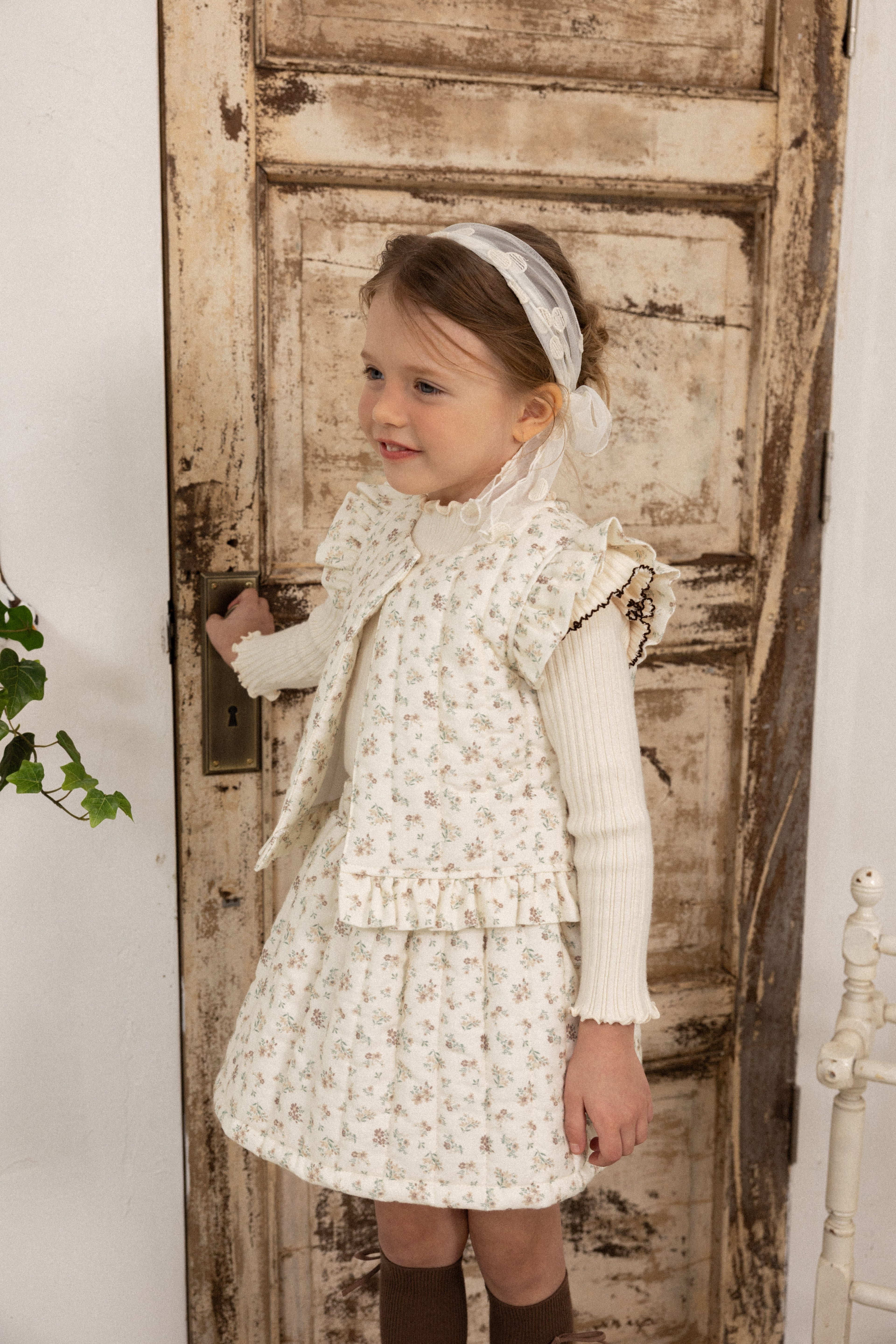 Mary T-Shirt for Girls | Soft Ribbed Top | Made in Korea | KOMOÉ Kidswear