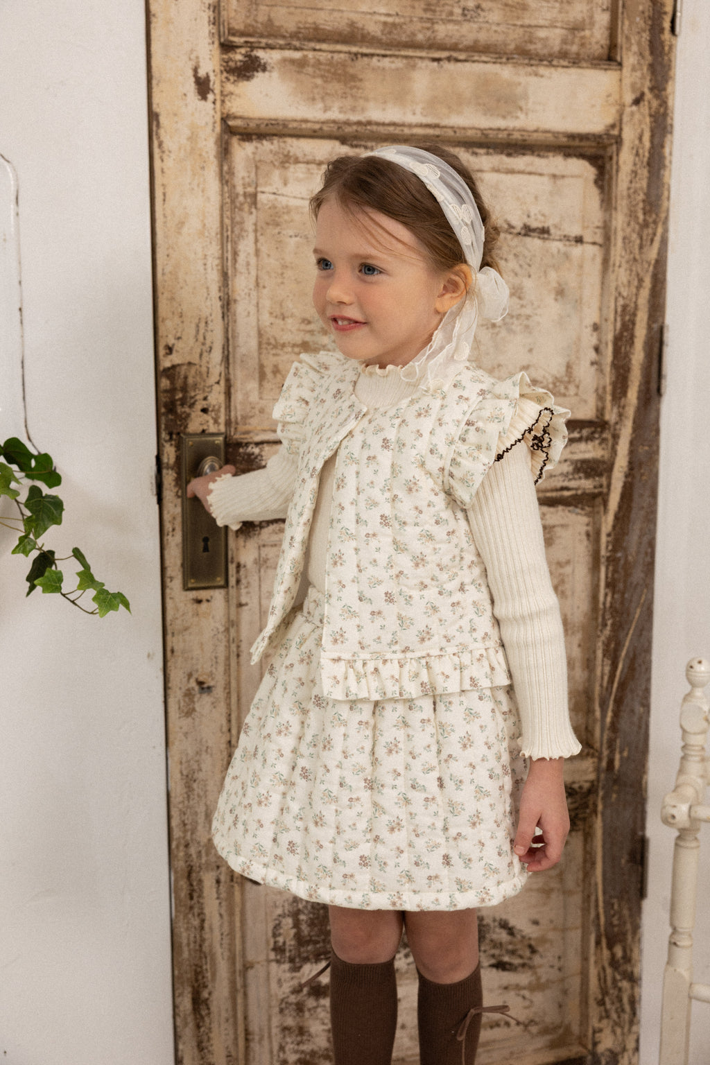 Mary T-Shirt for Girls | Soft Ribbed Top | Made in Korea | KOMOÉ Kidswear