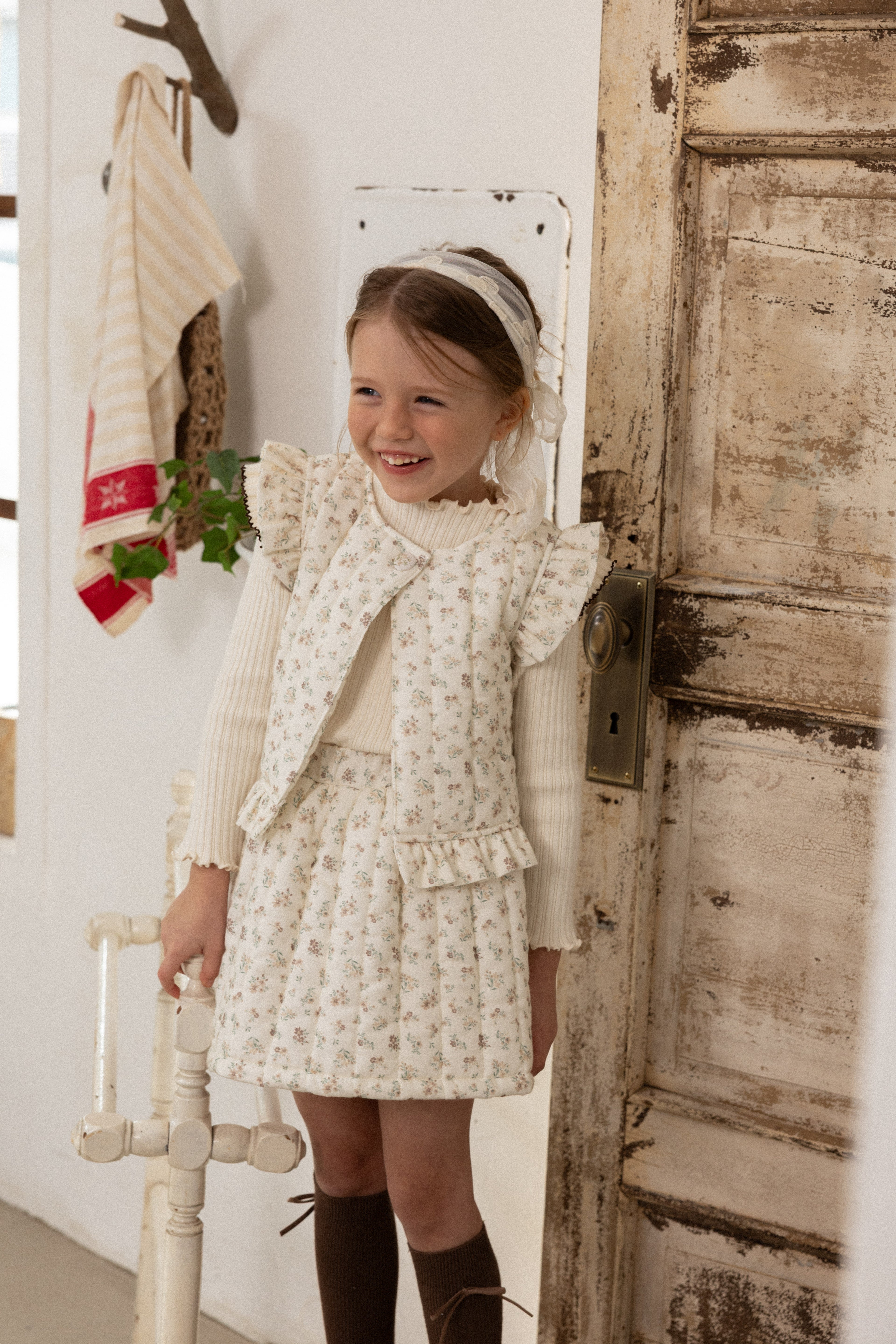 Mary T-Shirt for Girls | Soft Ribbed Top | Made in Korea | KOMOÉ Kidswear