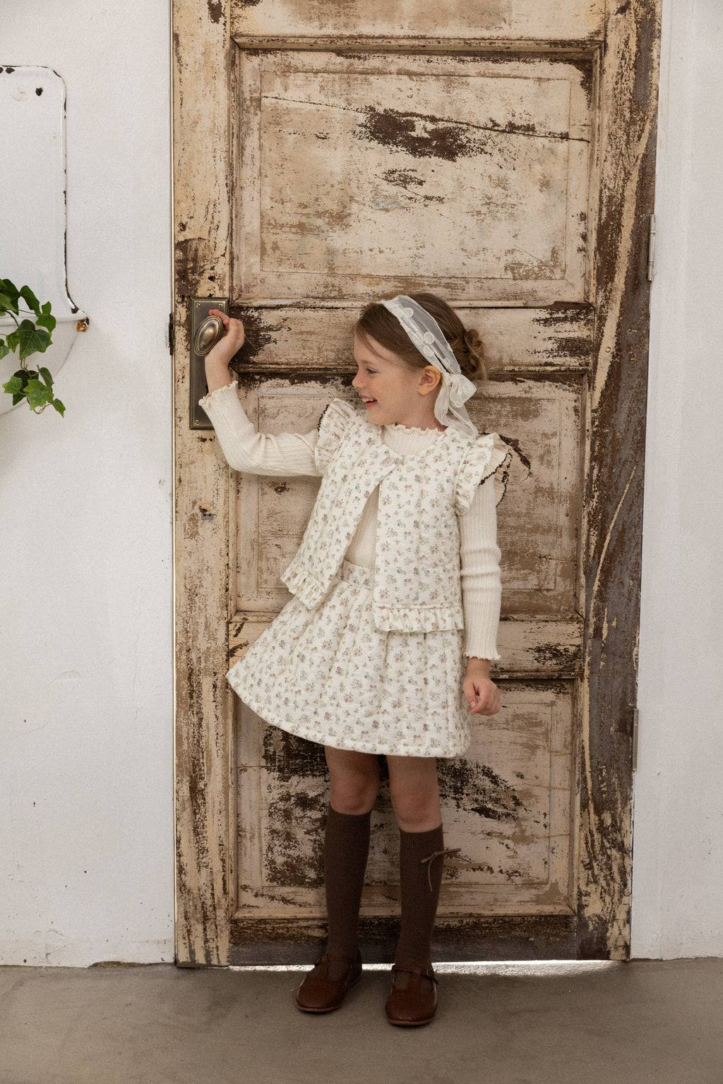 Mary T-Shirt for Girls | Soft Ribbed Top | Made in Korea | KOMOÉ Kidswear