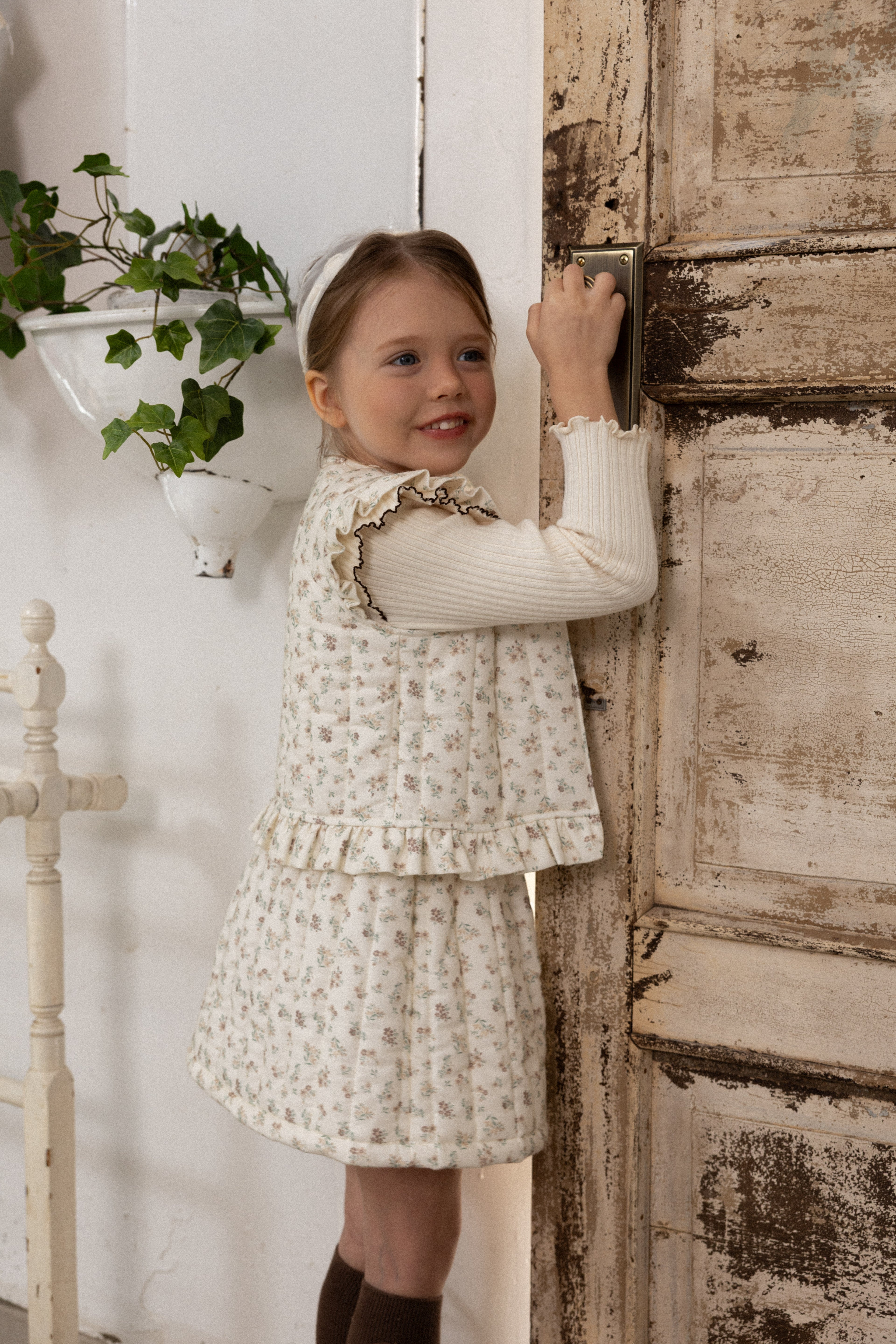 Mary T-Shirt for Girls | Soft Ribbed Top | Made in Korea | KOMOÉ Kidswear