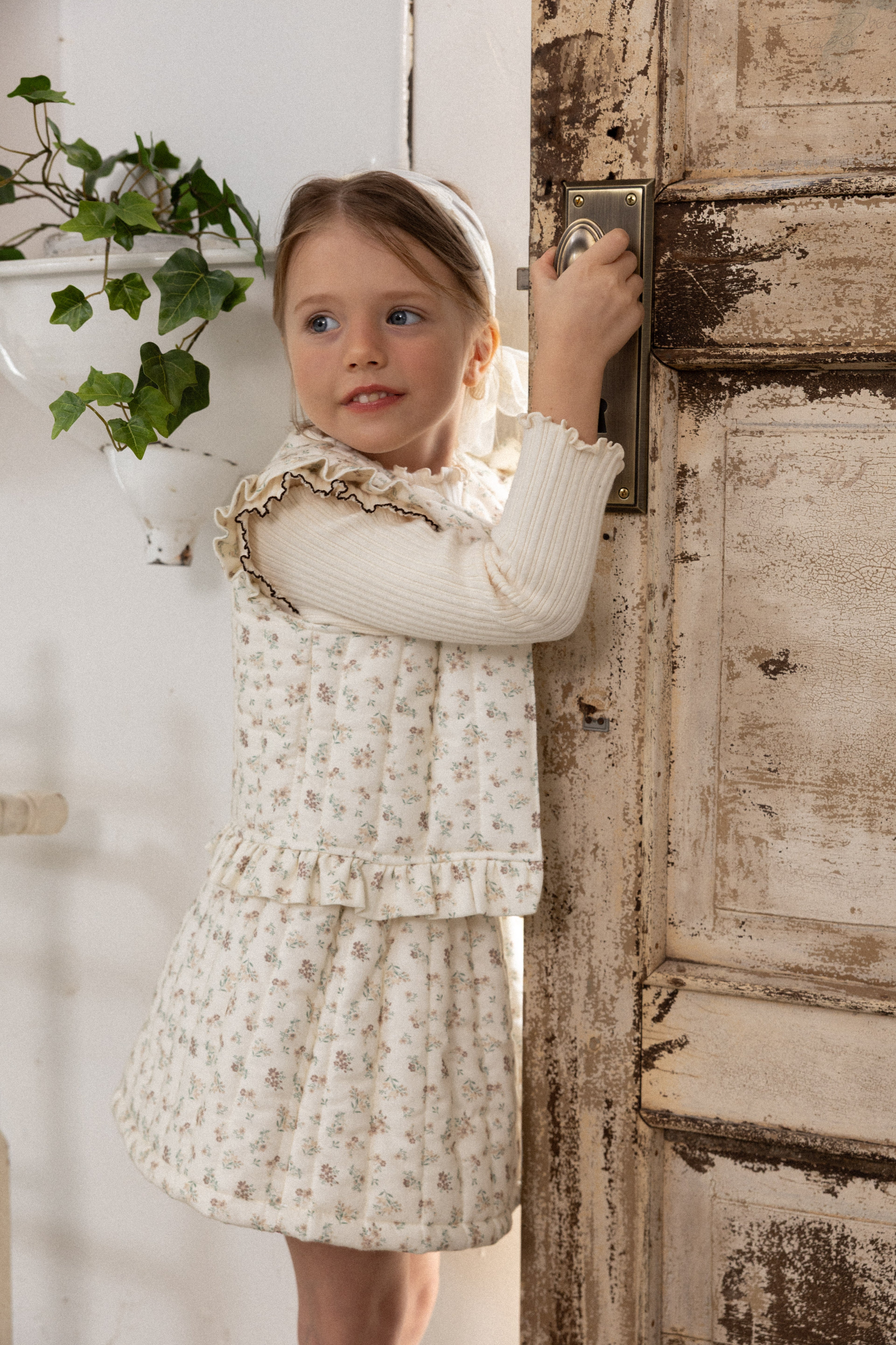 Mary T-Shirt for Girls | Soft Ribbed Top | Made in Korea | KOMOÉ Kidswear