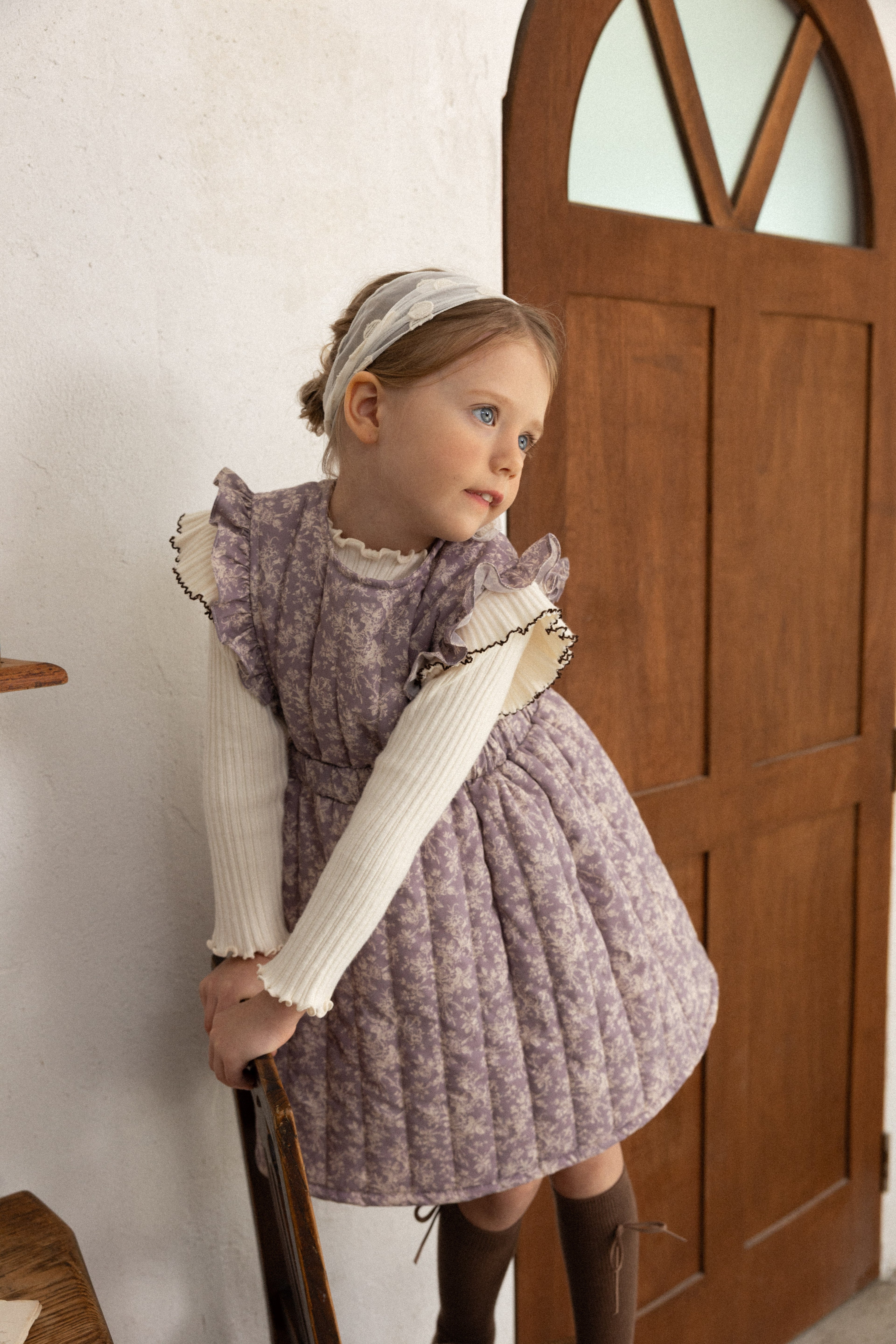 Mary T-Shirt for Girls | Soft Ribbed Top | Made in Korea | KOMOÉ Kidswear