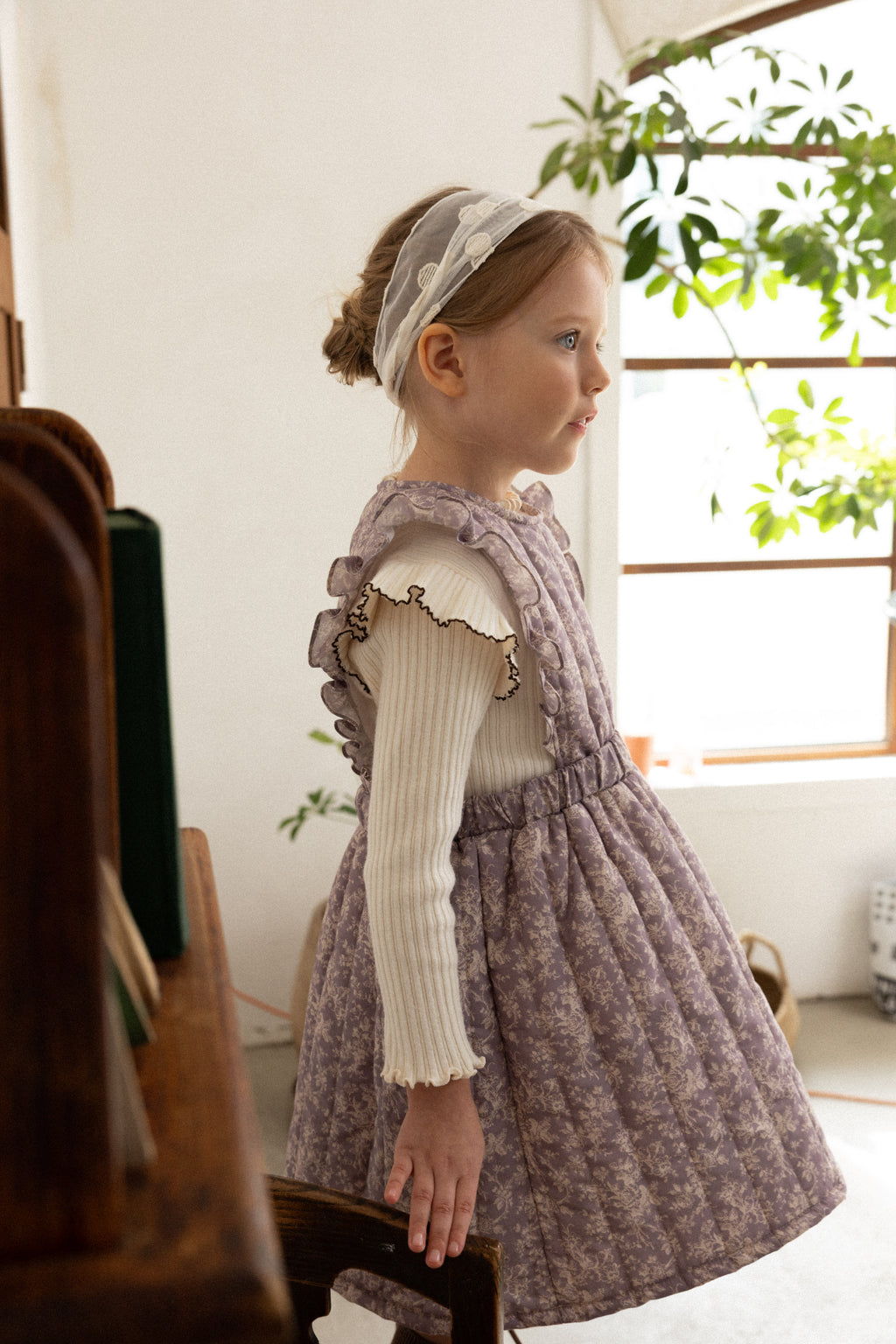 Mary T-Shirt for Girls | Soft Ribbed Top | Made in Korea | KOMOÉ Kidswear