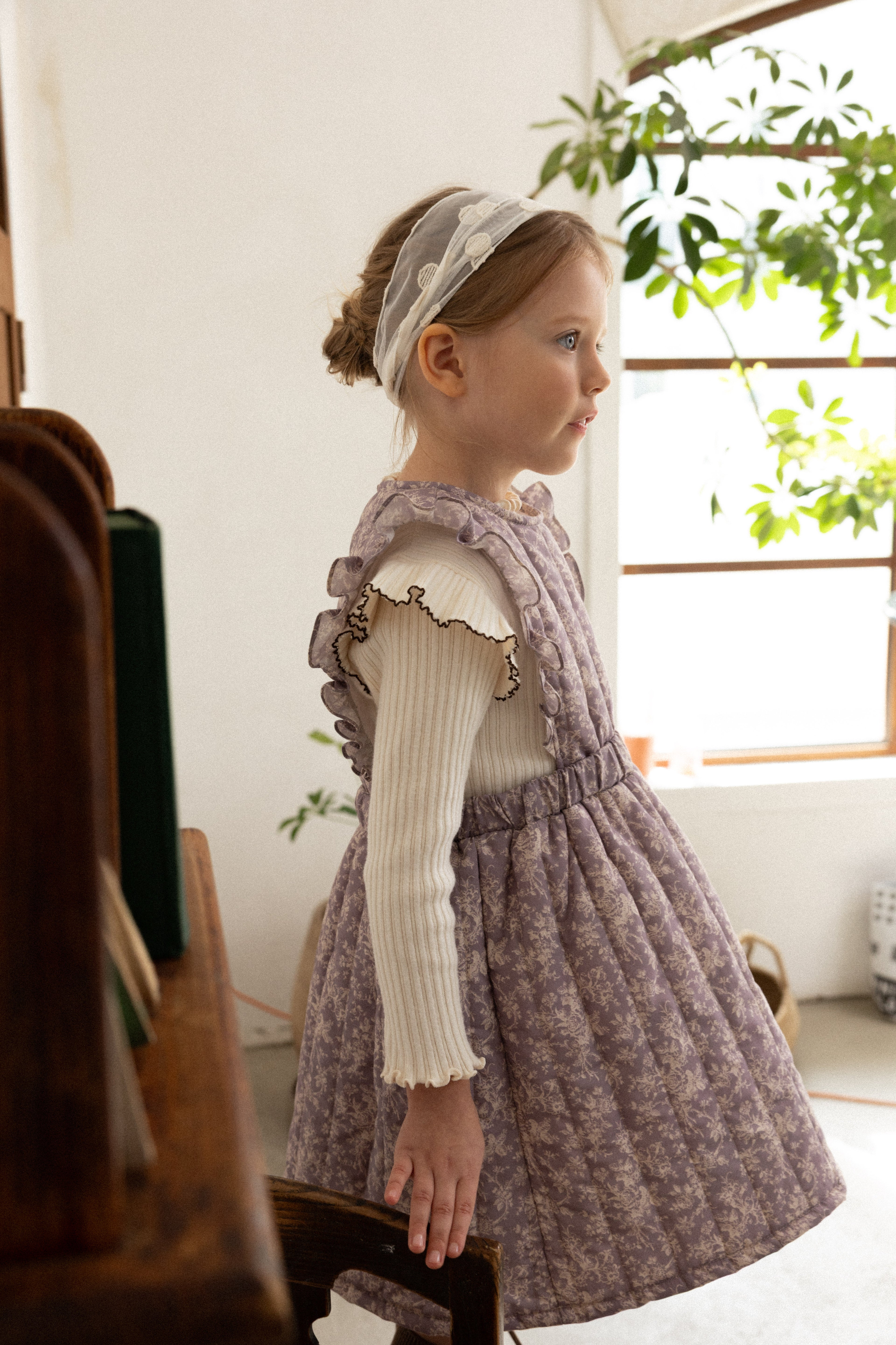 Mary T-Shirt for Girls | Soft Ribbed Top | Made in Korea | KOMOÉ Kidswear