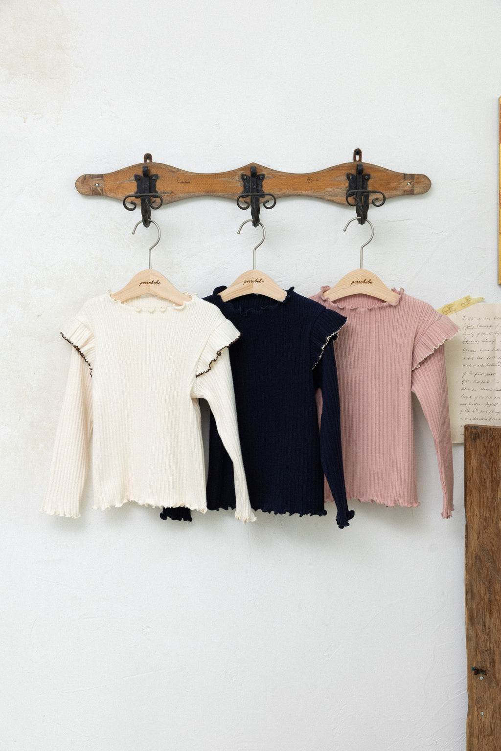 Mary T-Shirt for Girls | Soft Ribbed Top | Made in Korea | KOMOÉ Kidswear