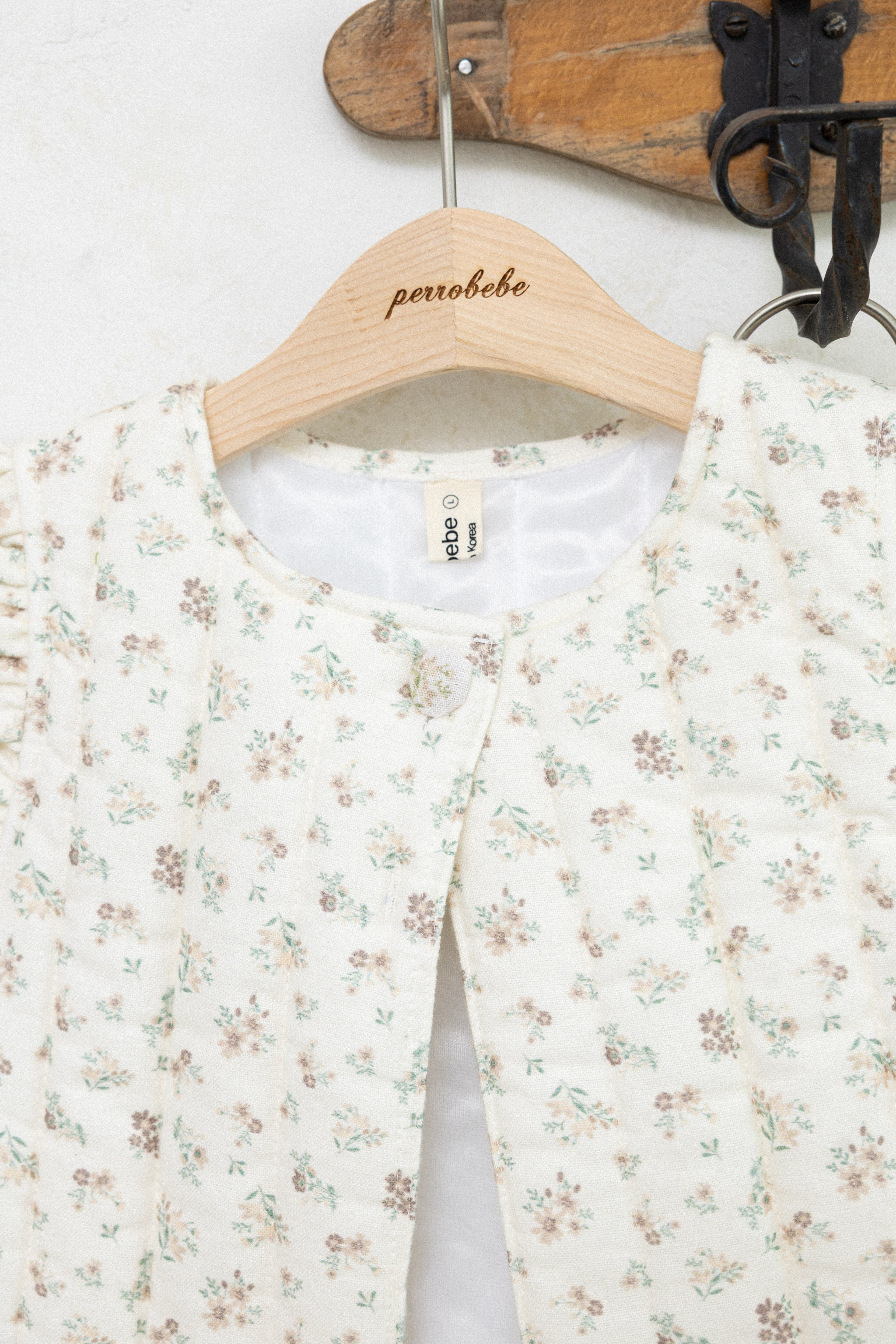 Lua Padded Vest & Skirt for Girls | Floral Quilted Vest | Made in Korea | KOMOÉ Kidswear