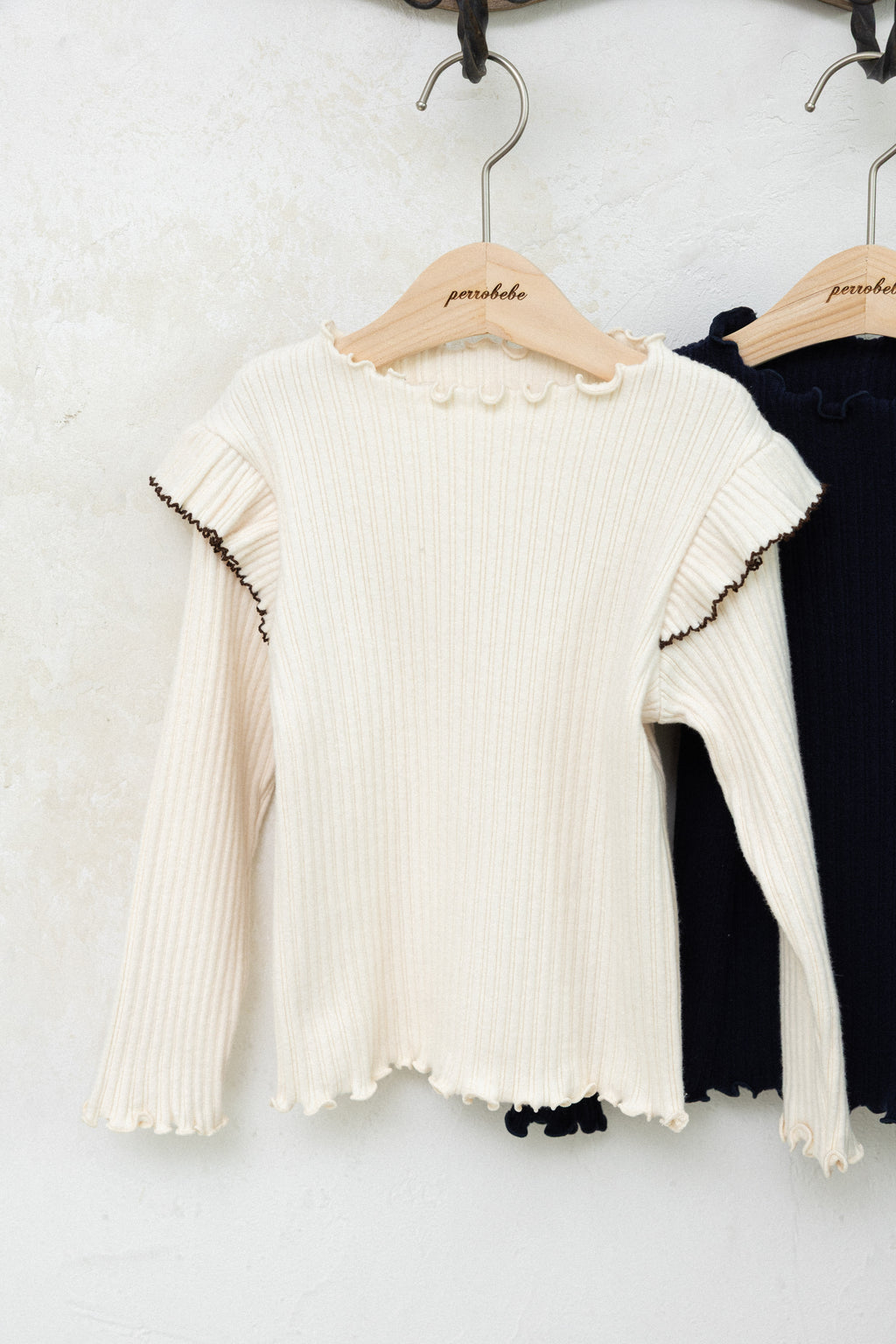 Mary T-Shirt for Girls | Soft Ribbed Top | Made in Korea | KOMOÉ Kidswear